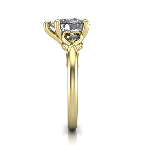 Zephyr Pear Shape Classic Engagement Ring in 18K Yellow Gold