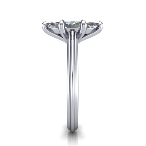 Arleia Marquise Shape Classic Engagement Ring in 14K White Gold