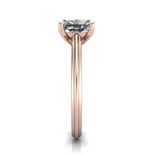 Arleia Cushion Shape Classic Engagement Ring in 14K Rose Gold