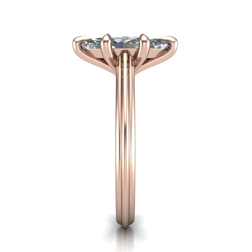 Arleia Marquise Shape Classic Engagement Ring in 18K Rose Gold