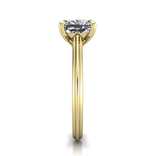 Arleia Cushion Shape Classic Engagement Ring in 14K Yellow Gold