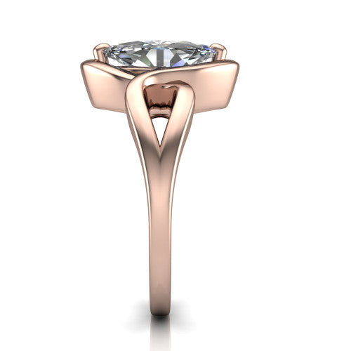 Esme Marquise Shape Classic Engagement Ring in 18K Rose Gold