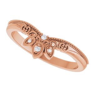 Nature - Marcela - 14K Rose Gold .02 CTW Lab-Grown Diamond Contour Band
