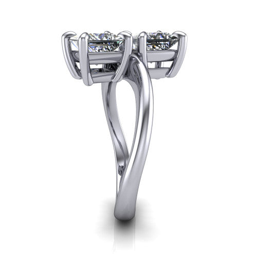 Thalia Princess Shape Classic Engagement Ring in Platinum