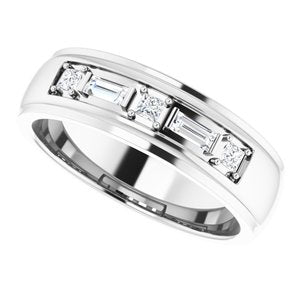 Unique - Samuel - 14K White Gold 1/4 CTW Lab-Grown Diamond Band