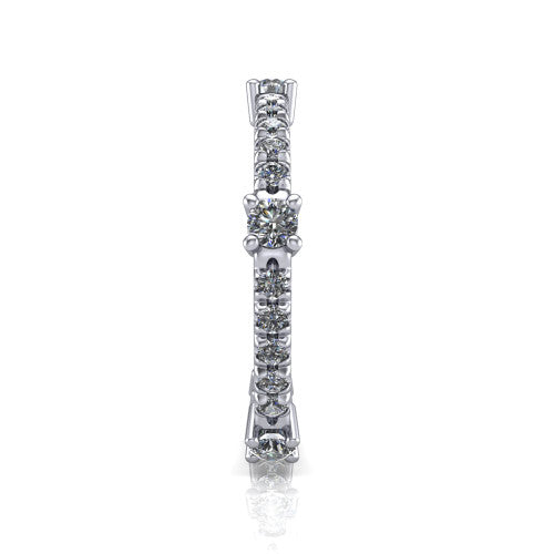 Eleanora - Women's 14k Gold Modern Diamond Wedding Ring 14K White Gold - Natural Diamond