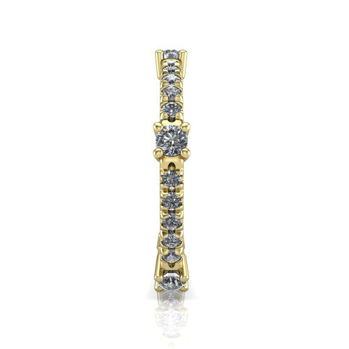 Eleanora - Women's 14k Gold Modern Diamond Wedding Ring 14K Yellow Gold - Natural Diamond