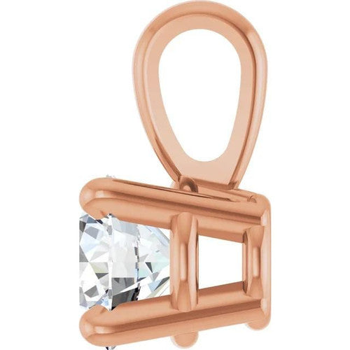 14K Gold 1 CTW Lab-Grown Diamond Pendant 14K Rose Gold