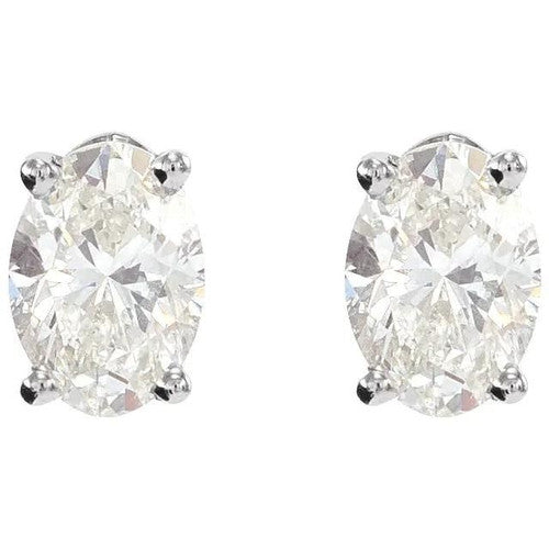 14K 1/2 CTW Natural Diamond Earrings in Gold 14K White Gold