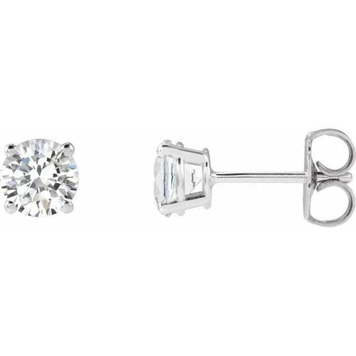 14K 1 CTW Diamond Stud Earrings in Gold 14K White Gold