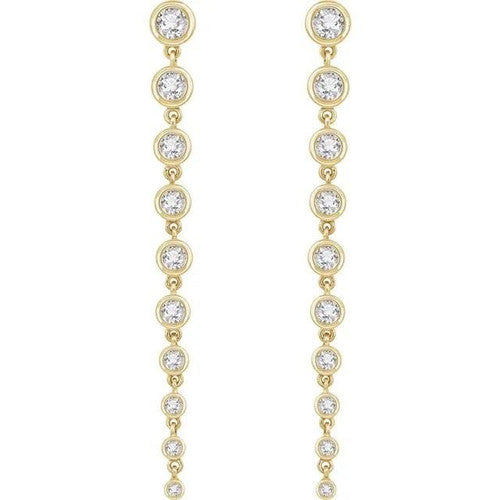 14K Gold 2 CTW Lab-Grown Diamond Earrings 14K Yellow Gold