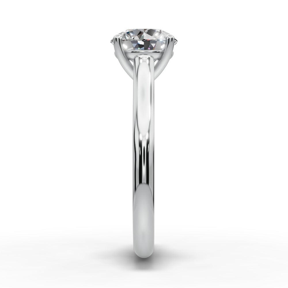 Saylor Round Shape Classic Engagement Ring in Platinum