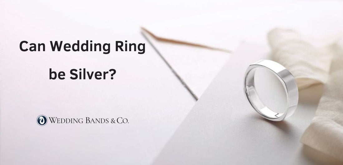 Wedding rings in silver, gold, and platinum showing metal alternatives for couples on a budget