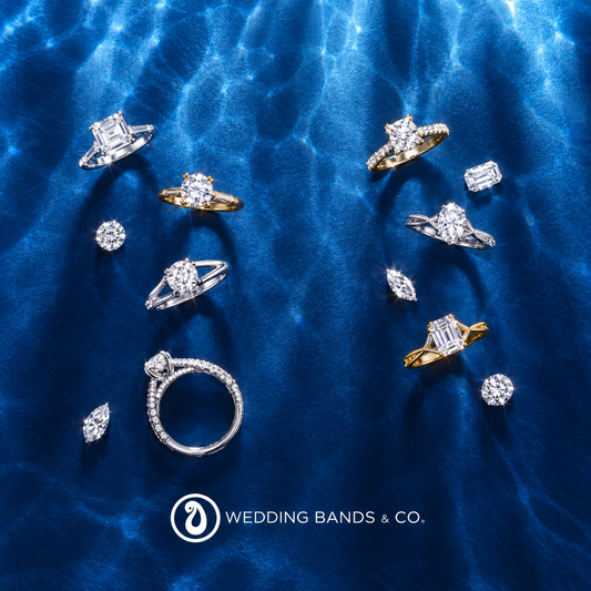 Diamond engagement rings representing the full range covered in this Chicago buyer's guide