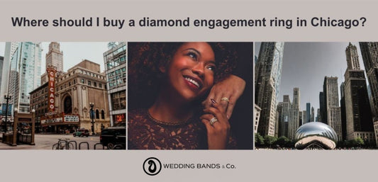 Diamond engagement rings in gold and platinum available from Chicago jewelers