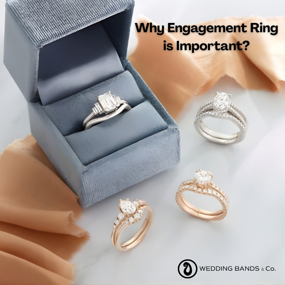 Gold engagement rings in yellow gold, white gold, and rose gold showing metal variety options