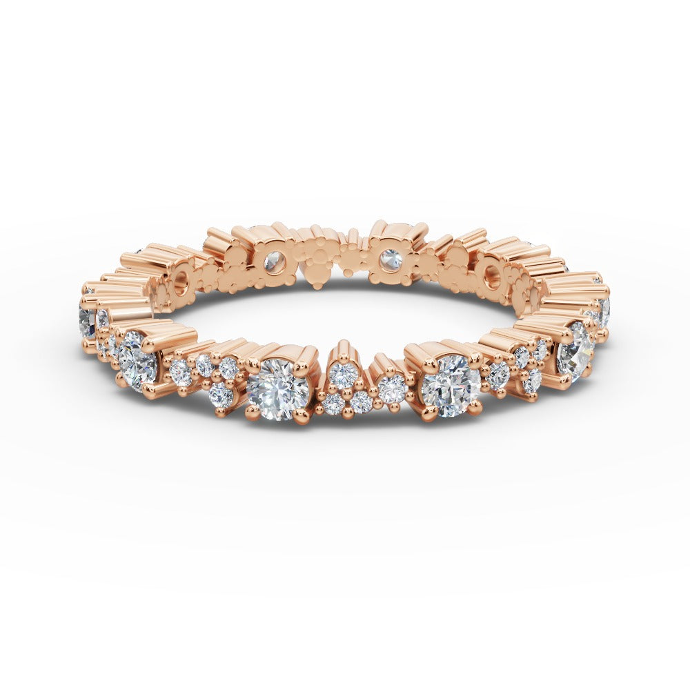 Jordyn - Women's 14k Gold Diamond Wedding Ring 14K Rose Gold - Natural Diamond