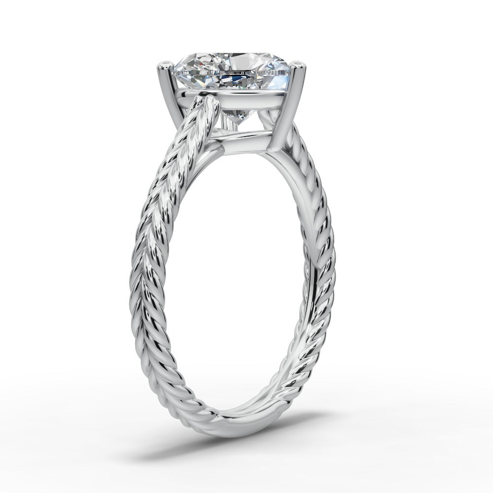 Jayden Heart Shape Classic Engagement Ring in Platinum