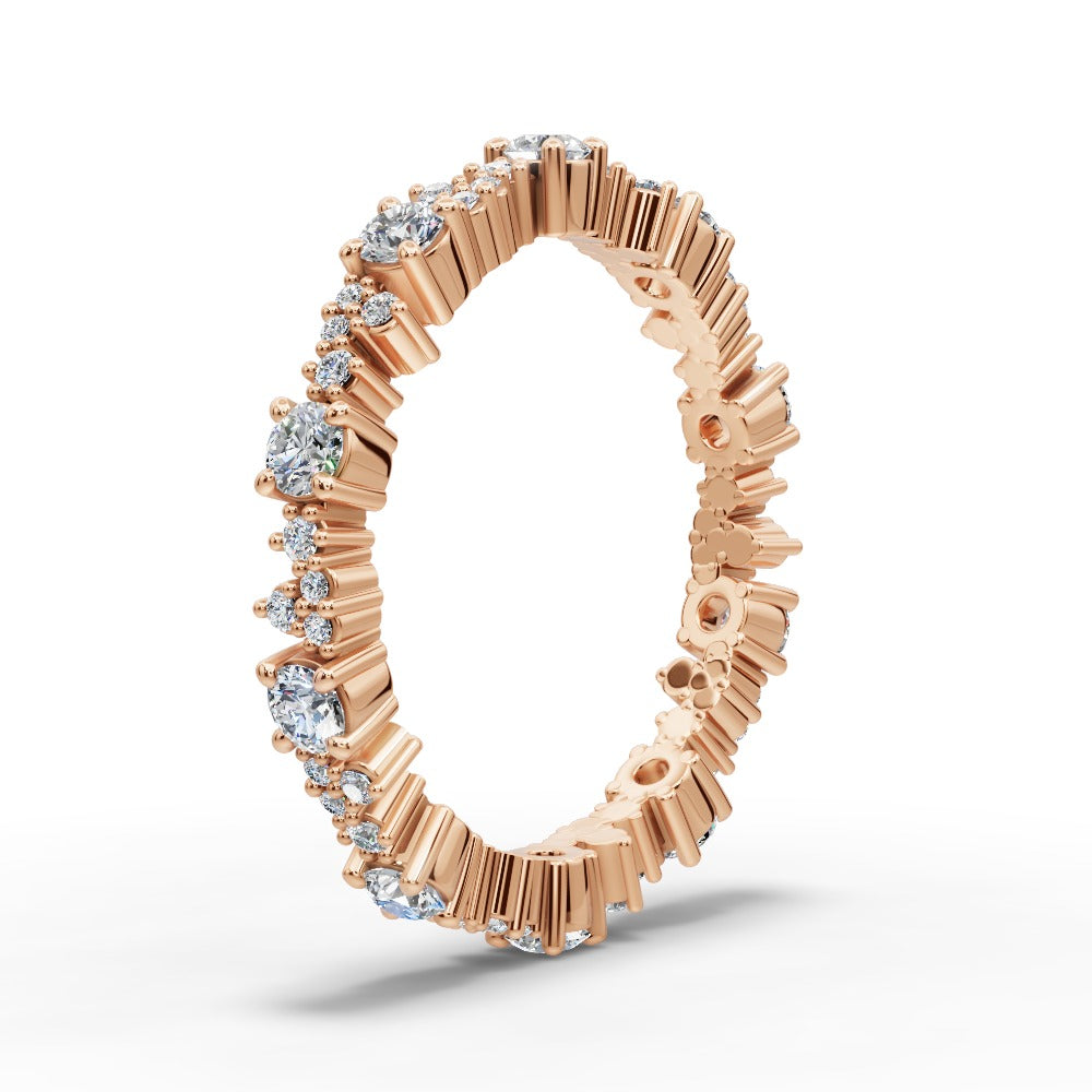Jordyn - Women's 14k Gold Diamond Wedding Ring 14K Rose Gold - Natural Diamond