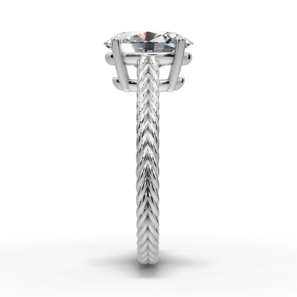 Jayden Oval Shape Classic Engagement Ring in Platinum