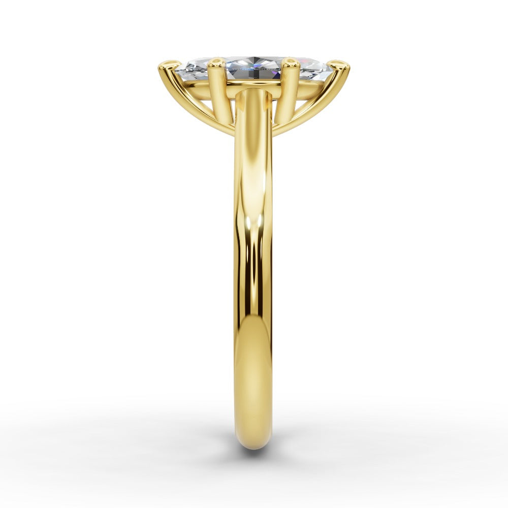 Saylor Marquise Shape Classic Engagement Ring in 14K Yellow Gold