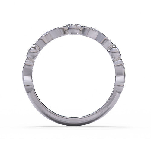 Whitney - Women's 14k Gold Diamond infinity Wedding Ring  14K White Gold - Natural Diamond
