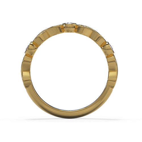 Whitney - Women's 14k Gold Diamond infinity Wedding Ring  14K Yellow Gold - Natural Diamond