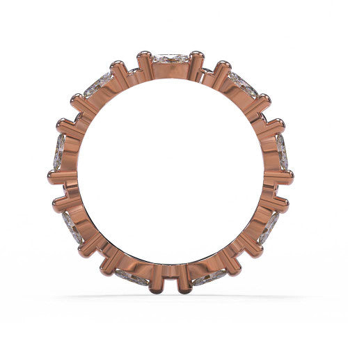 Samira - Women's 14k Gold Marquise-Cut Diamond Wedding Ring  14K Rose Gold - Natural Diamond