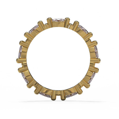 Samira - Women's 14k Gold Marquise-Cut Diamond Wedding Ring  14K Yellow Gold - Natural Diamond