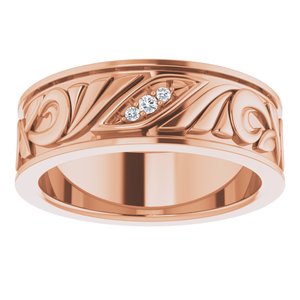 Diamond - Safiya - 14K Rose Gold .02 CTW Natural Diamond Band