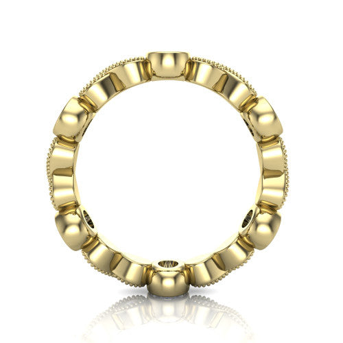 Evie - Women's 14k Gold Oval-Cut Diamond Wedding Ring  14K Yellow Gold - Natural Diamond