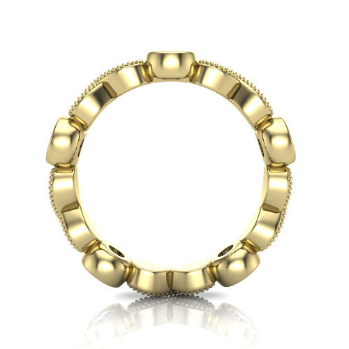 Evie - Women's 14k Gold Round-Cut Diamond Wedding Ring  14K Yellow Gold - Natural Diamond