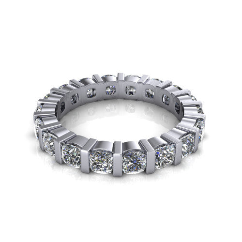 Dream - Women's 14k Gold Cushion-Cut Diamond Wedding Ring 14K White Gold - Natural Diamond
