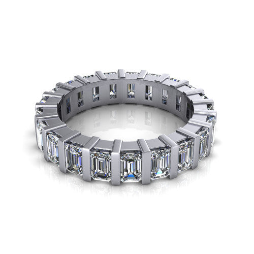 Dream - Women's 14k Gold Emerald-Cut Diamond Wedding Ring  14K White Gold - Natural Diamond