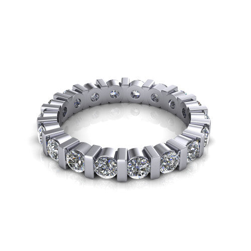 Dream - Women's 14k Gold Round-Cut Diamond Wedding Ring  14K White Gold - Natural Diamond