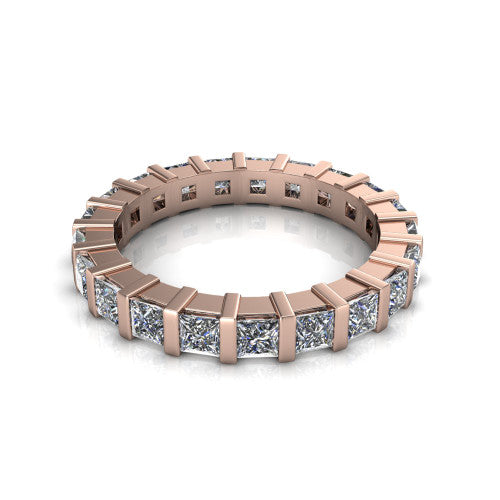 Dream - Women's 14k Gold Princess-Cut Diamond Wedding Ring 14K Rose Gold - Natural Diamond