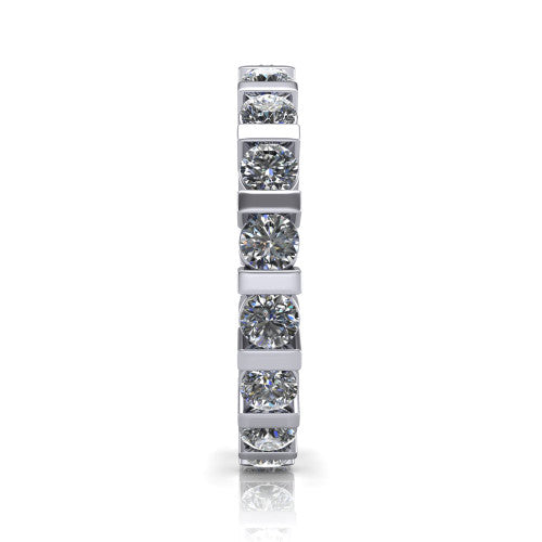 Dream - Women's 14k Gold Round-Cut Diamond Wedding Ring  14K White Gold - Natural Diamond