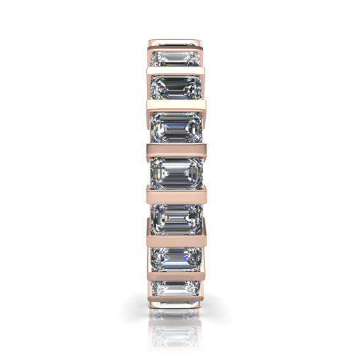 Dream - Women's 14k Gold Emerald-Cut Diamond Wedding Ring  14K Rose Gold - Natural Diamond