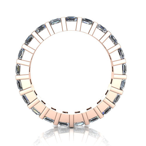 Dream - Women's 14k Gold Emerald Square-Cut Diamond Wedding Ring  14K Rose Gold - Natural Diamond
