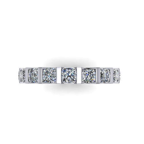 Dream - Women's 14k Gold Cushion-Cut Diamond Wedding Ring 14K White Gold - Natural Diamond