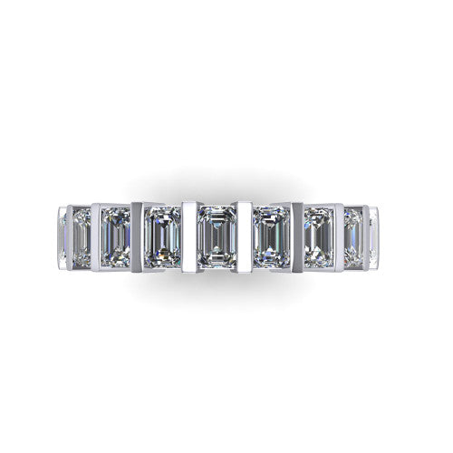 Dream - Women's 14k Gold Emerald-Cut Diamond Wedding Ring  14K White Gold - Natural Diamond