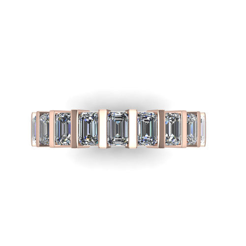 Dream - Women's 14k Gold Emerald-Cut Diamond Wedding Ring  14K Rose Gold - Natural Diamond