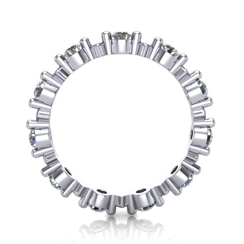 Valerie - Women's 14k Gold Eternity Diamond Wedding Ring 14K White Gold - Natural Diamond
