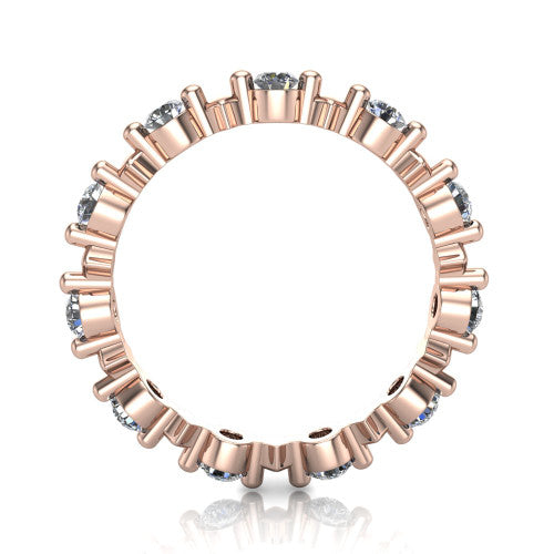 Valerie - Women's 14k Gold Eternity Diamond Wedding Ring 14K Rose Gold - Natural Diamond