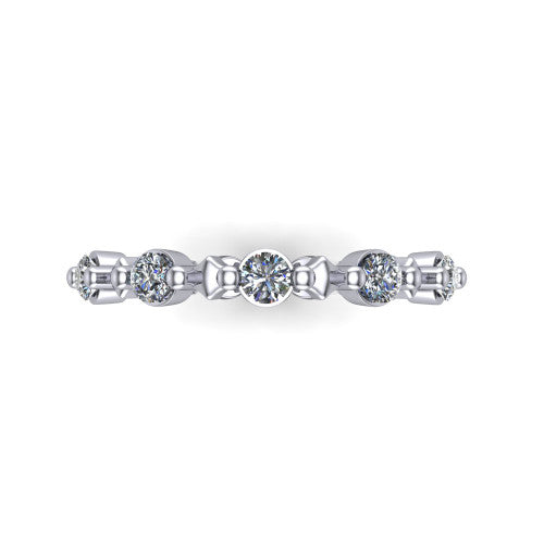 Valerie - Women's 14k Gold Eternity Diamond Wedding Ring 14K White Gold - Natural Diamond