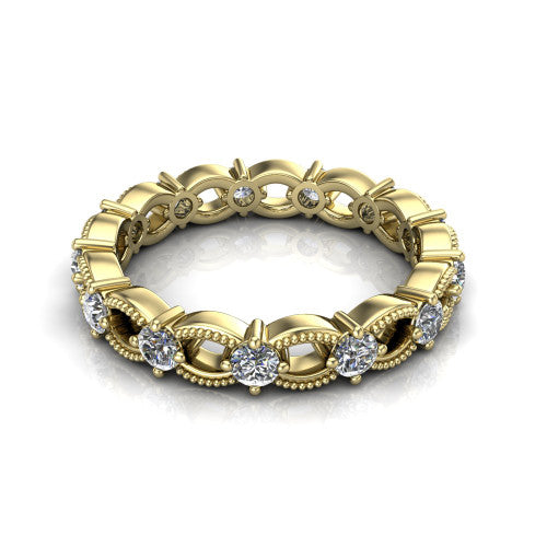 Hallie - Women's 14k Gold Diamond Wedding Ring 14K Yellow Gold - Natural Diamond