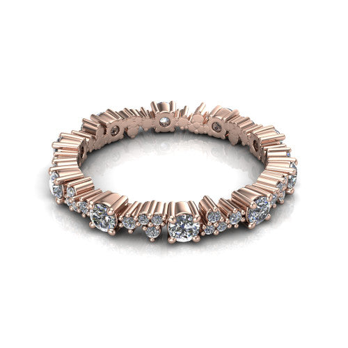 Jordyn - Women's 14k Gold Diamond Wedding Ring 14K Rose Gold - Natural Diamond
