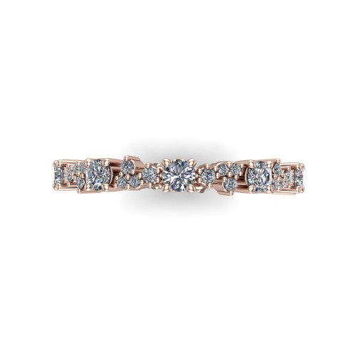 Jordyn - Women's 14k Gold Diamond Wedding Ring 14K Rose Gold - Natural Diamond