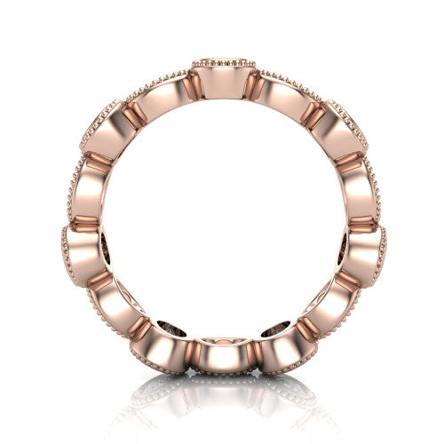 Rachel - Women's 14k Gold Diamond Wedding Ring 14K Rose Gold - Natural Diamond