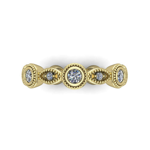 Rachel - Women's 14k Gold Diamond Wedding Ring 14K Yellow Gold - Natural Diamond